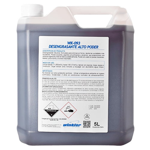 Desengrasante alto poder Winkler WK-093 5 litros concentrado