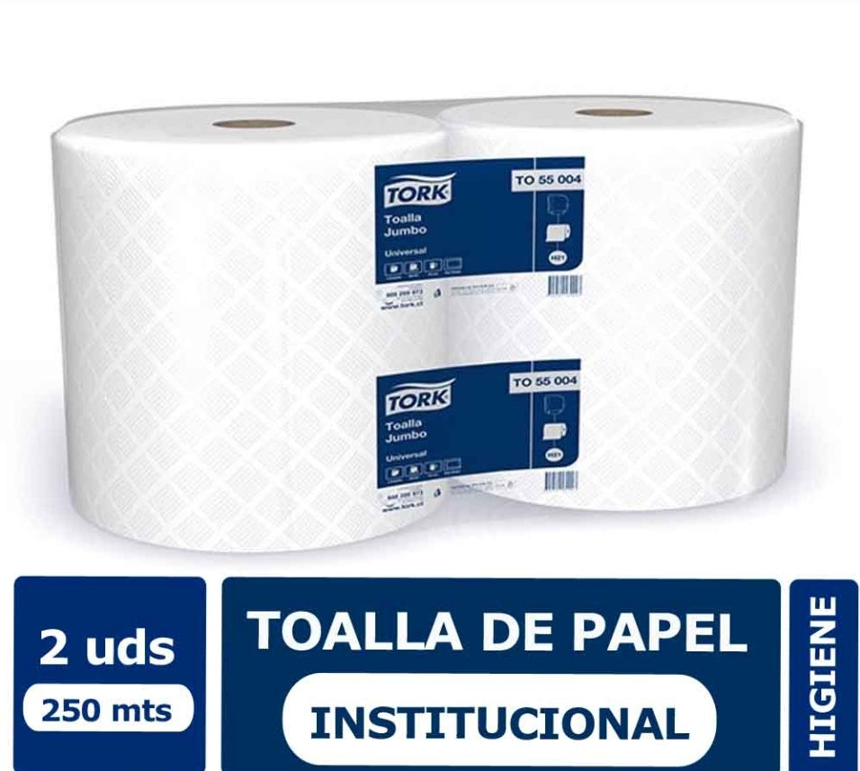 Toalla rollo Jumbo Tork  2 x 250 mts
